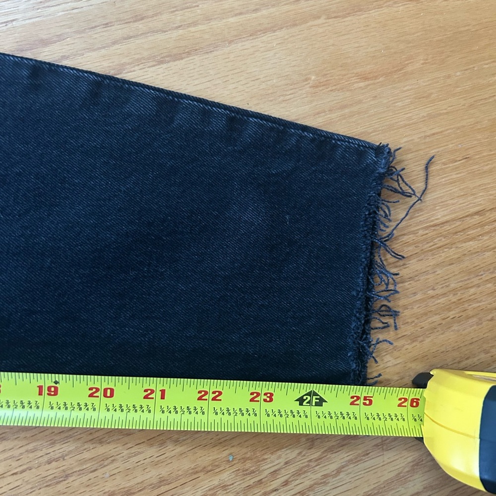 NWT Abercrombie & Fitch Jeans Size 26 Short Skinny High Rise Black‎ Distressed - Picture 6 of 9